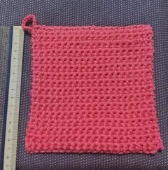 ハンドメイド　ポットマット、鍋敷き、なべつかみ ピンク
