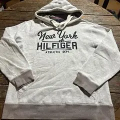 TOMMY HILFIGERトミーヒルヒンガーブルオーバーパーカーグレイLサイズ