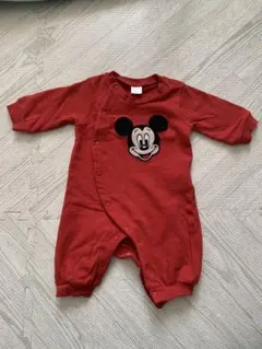 ミッキーマウスロンパース サイズ70 レッド