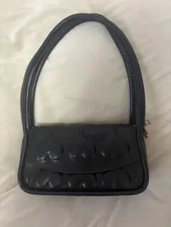 Y2K ハート型ブラックショルダーバッグ