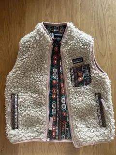 patagonia ベビーベスト 2T クリーム色