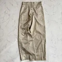 デプレ　ベルベットストレッチパンツ　【XS】32　ベージュ　パッチポケット　上品