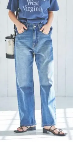 coenコーエンストレートデニムパンツコバルトブルーMサイズ