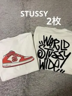 【USA製】Stussy Tシャツ まとめ2枚セット XL L 白 ヴィンテージ