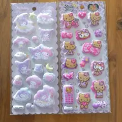 My Melody & Hello Kitty 立体シール2シートセット