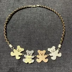 silver925 テディベアデザインネックレス