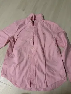 お値下げほぼ新品、Ralph Lauren ピンク 長袖ボタンダウンシャツ L