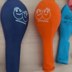 風船　オレンジ、ネイビー