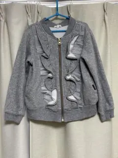グレー フリルデザイン ジャケット