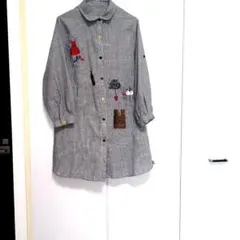 刺繍デザインのストライプシャツのサムネイル