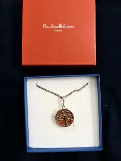 新品未使用Be-Jewelled London アンバー琥珀シルバーネックレス