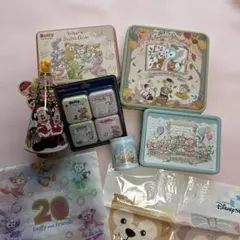 ダッフィー アンドフレンズ ミキミニクリスマスツリー空き缶9点 ほか