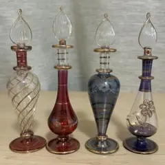 ベネチアガラス 香水瓶 5本セット (金彩 色ガラス ) - メルカリ