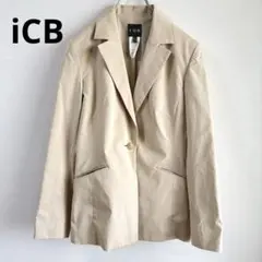 ICB テーラードジャケットコート ウール ブラウン サイズ15号*OD1497 