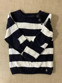 90cm H&M ボーダー柄ニットセーター