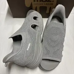 最終お値下げ❗️MOZ厚底軽量ニットサンダル　ハンズフリー　シルバーラメ付き