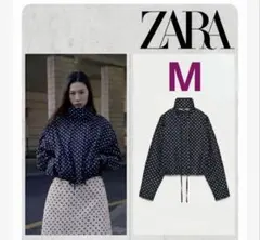 希少】 新品 ZARA ドット柄パフジャケット 水玉 赤色 XXL - メルカリ