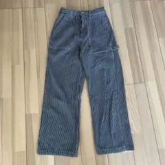 ungrid ストライプ柄 ストレートデニムパンツ