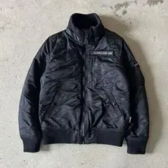 ALPHA INDUSTRIES　MA-1　フライトジャケット　黒　ハイネック