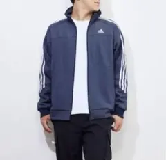 adidas デニム風ジップアップジャケット M 新品