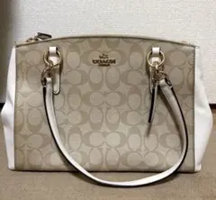 COACH ショルダーバッグ ベージュ　ホワイト