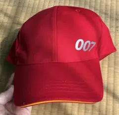 007 ロゴ刺繍 ベースボールキャップ レッドのサムネイル
