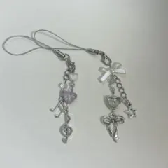 90韓国　ビーズストラップ　ビーズキーホルダー　バレエコア　デジカメ　スマホ