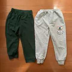 110cmズボン2点セット / ダークグリーン・グレー