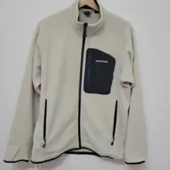 美品☆彡モンベルクリマプラス100 ジャケット Men's Lアイボリー