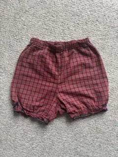 ファミリア　赤チェック　ベビーパンツ　ブルマ