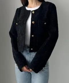 Louere ファンシーラメツイードショートジャケット♡のサムネイル
