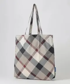 ブルーレーベルクレストブリッジ 新品ネイビー クレストブリッジチェックエコバッグ