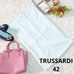 ♥TRUSSARDI♥タイトスカート（XL相当）水色/オフィスカジュアルのサムネイル