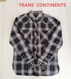 TRANS CONTINENTSトランスコンチネンツ　メンズ　チェック柄シャツのサムネイル