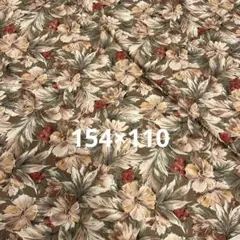 花柄布地 ブラウン系 154×110cm 大きめ生地