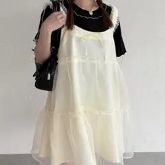 kutir アソートシアーティアードフリルミニワンピース アイボリー