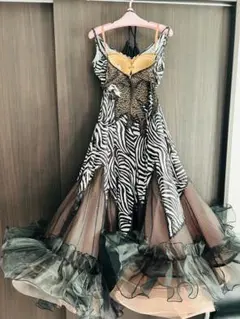 ゼブラ柄ダンスドレス TAN DANCE