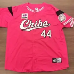 千葉ロッテマリーンズピンク　千葉ユニ 44 井上 XL
