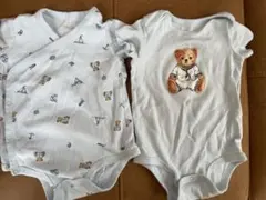 Ralph Lauren クマ柄ロンパース2枚セット