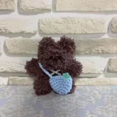 【36】モールドールキーホルダー　チャーム　シンプルくまブラウン