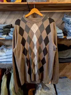 DOCKERS ダイヤモンド柄セーター XL