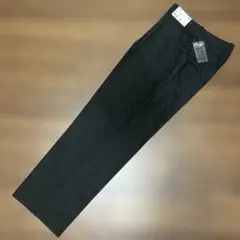 新品　タグ付き　UNIQLO タックワイドパンツ　丈長め　XL ブラック