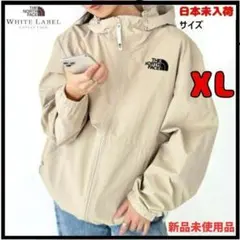 韓国　ノースフェイス　フード付き　ジャケット　XL ベージュ　パーカー　ナイロン