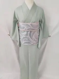 【お茶席用に】★★新品未使用　洗える紋意匠色無地(ポリ100%)Mサイズ★★
