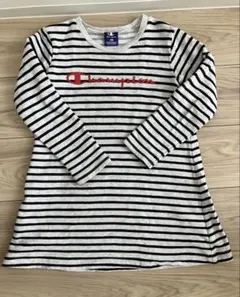 チャンピオン　ストライプ 長袖チュニック　ワンピース 130