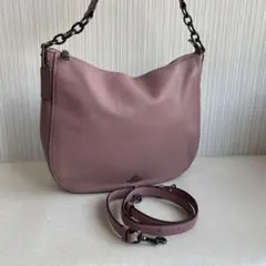 COACH 2way ショルダーバッグ　レザーバッグ　ピンク