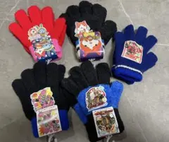 カラフルアニメキャラクター手袋 5点セット