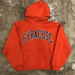 古着 00s Russellラッセル カレッジプリントパーカー メンズS