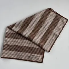 ク*ロ様 PIERRE BALMANストライプハンカチ 約43cm 茶系