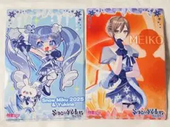 【初音ミク】 雪ミク 2025 クリアビジュアルポスター MEIKO ガチャ